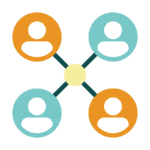 Graphic illustration of two groups of individuals, representing the Matched Comparator Group Report.